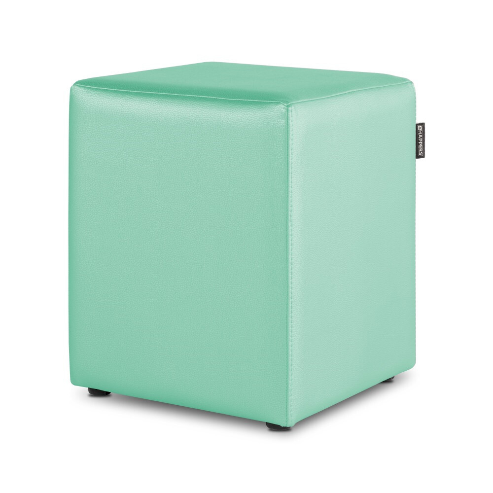 Puff Cubo Polipiel Menta ()