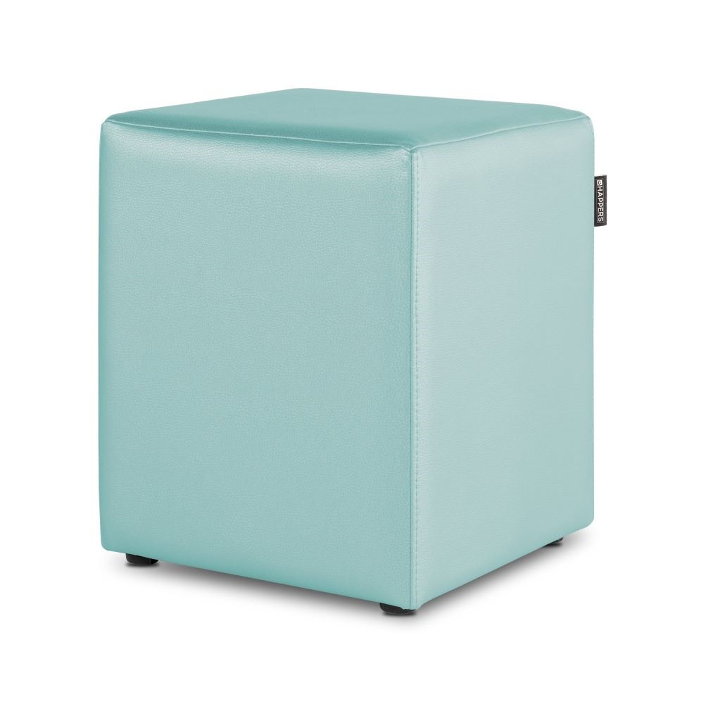Puff Cubo Polipiel para Exterior o Interior Azul Cielo ()