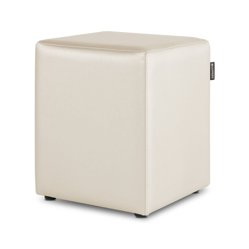 Puff Cubo Polipiel para Exterior o Interior Crudo ()