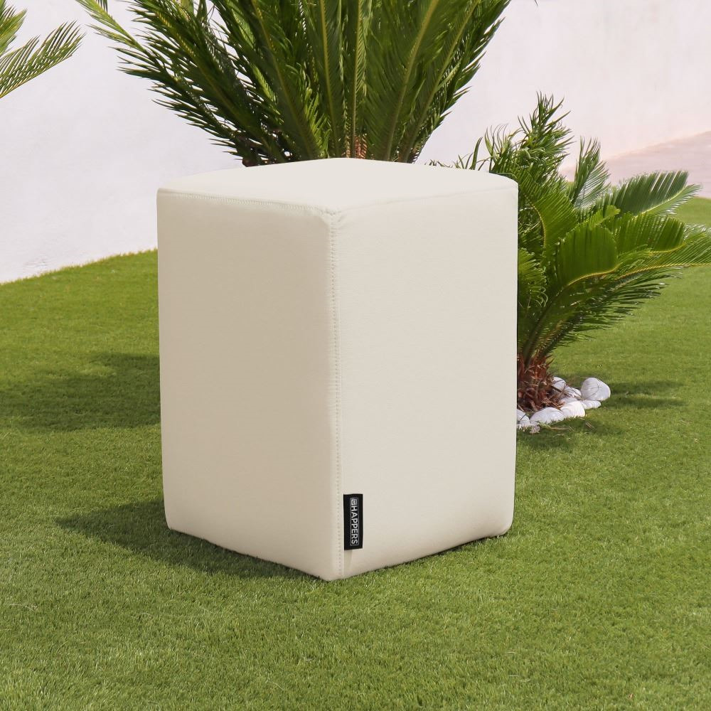 Puff Cubo Polipiel para Exterior o Interior Crudo (5)