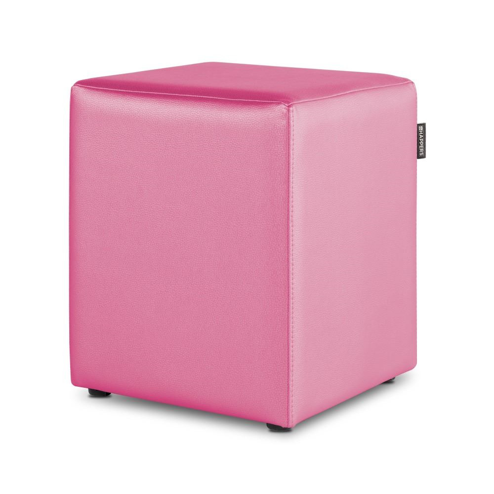 Puff Cubo Polipiel para Exterior o Interior Rosa ()