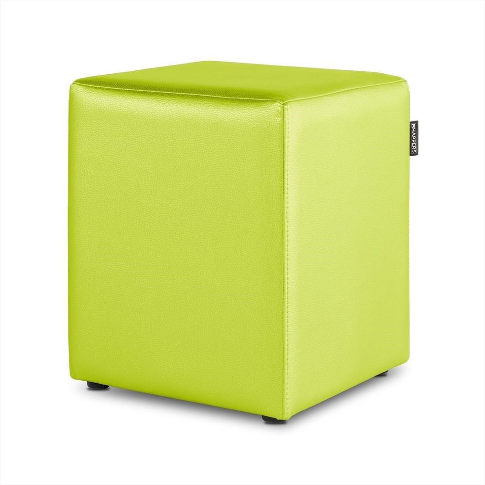 Puff Cubo Polipiel Verde ()