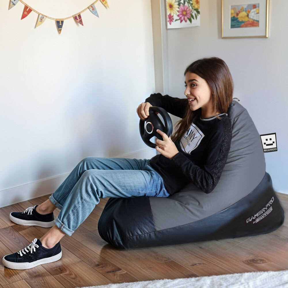 Pouf Gaming Piramide in Similpelle Grigio (1)
