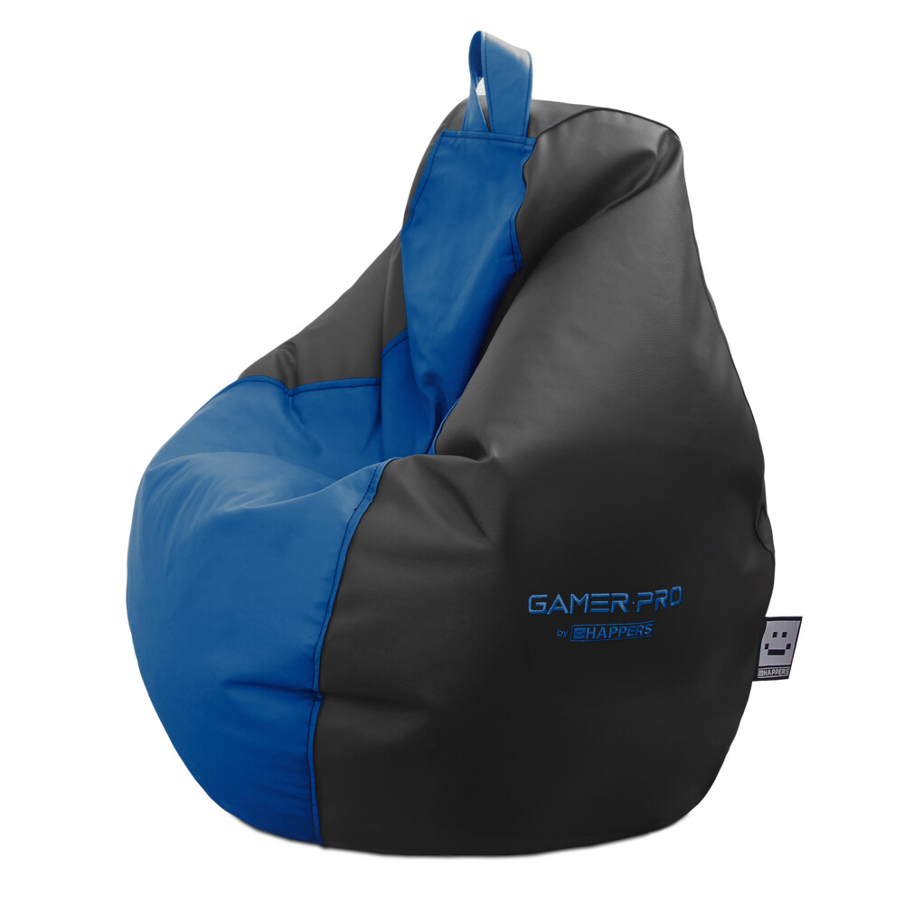 Pouf Gaming PRO similpelle Blu. Ideale per giocare con la tua Playstation,  Xbox, Wii.