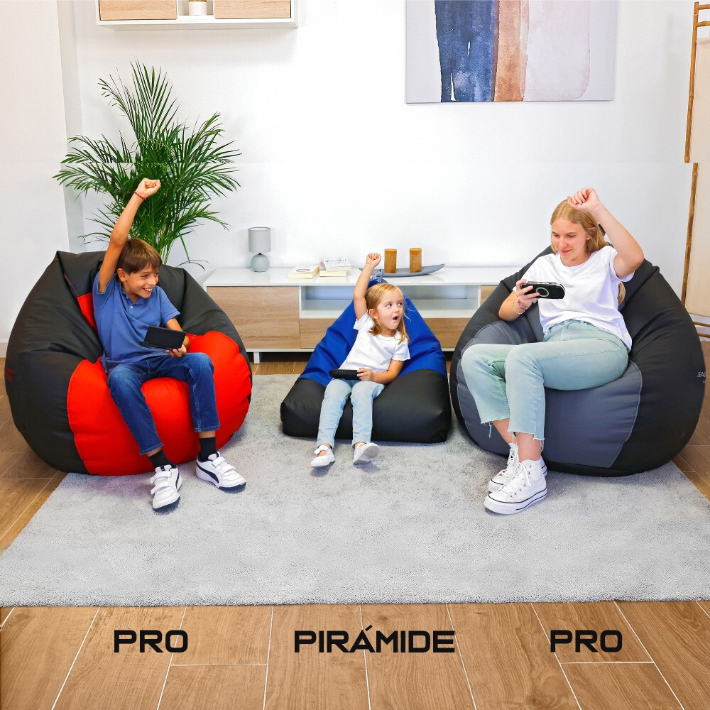 Pouf Gaming PRO in Similpelle Rosso XXL. Ideale per giocare con la tua Playstation, Xbox, Wii. (2)