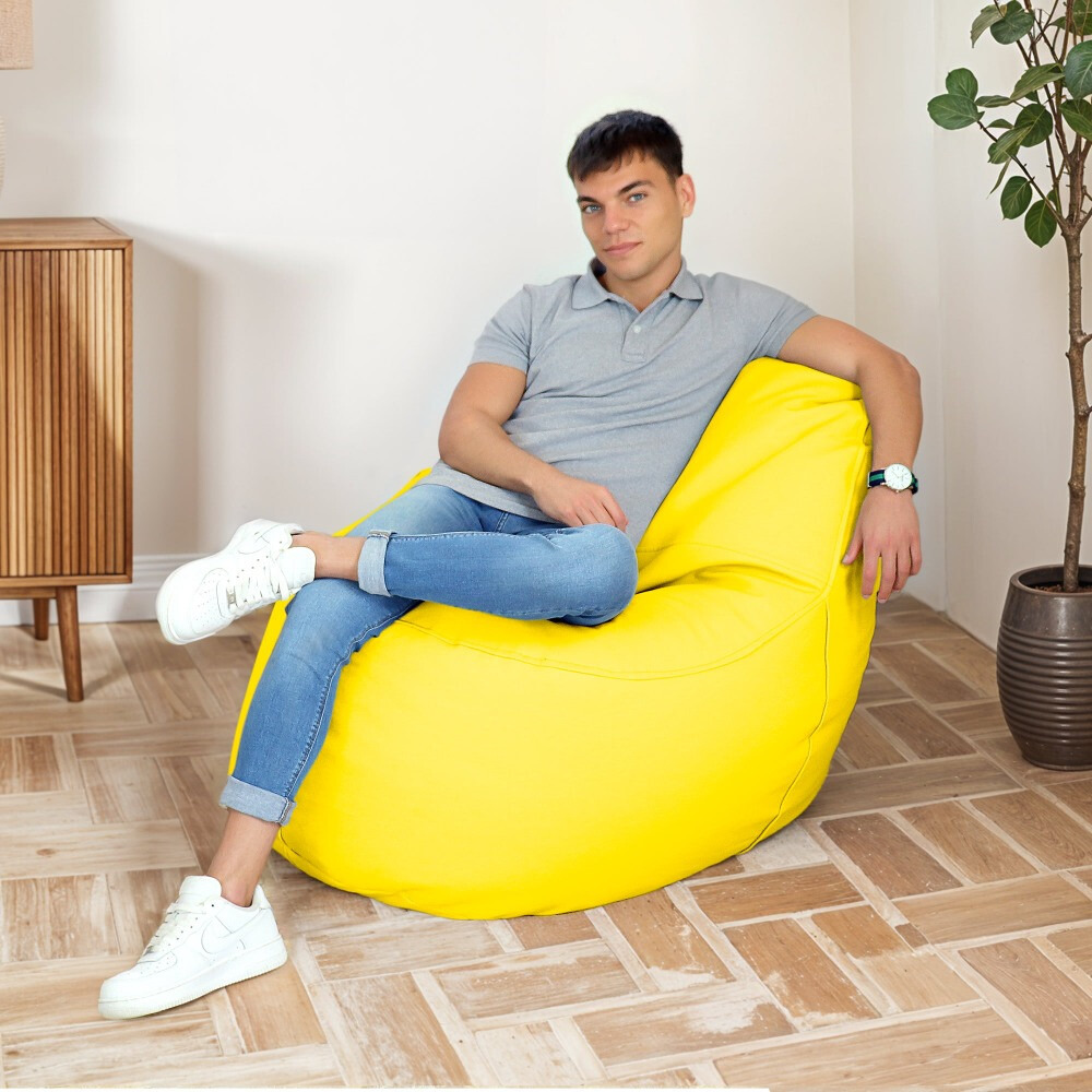Puff Lounge Polipiel Amarillo (3)