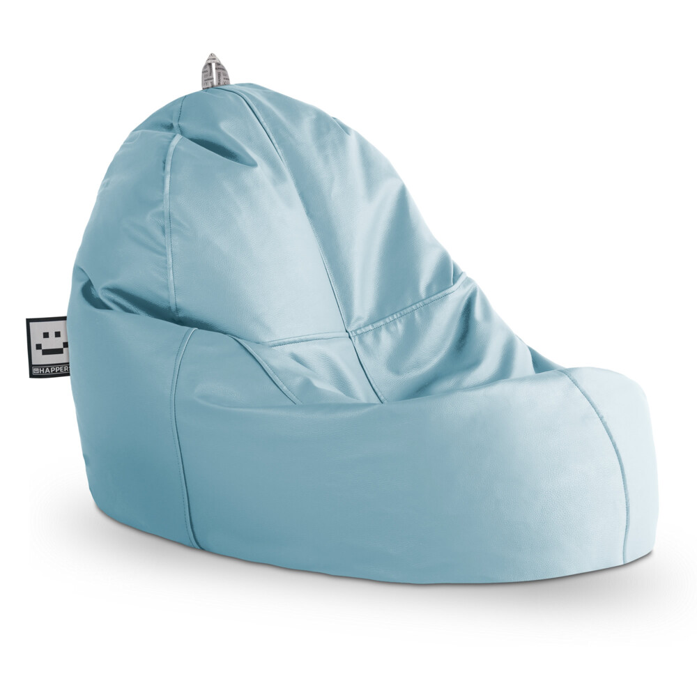 Puff Lounge Polipiel Azul Cielo ()