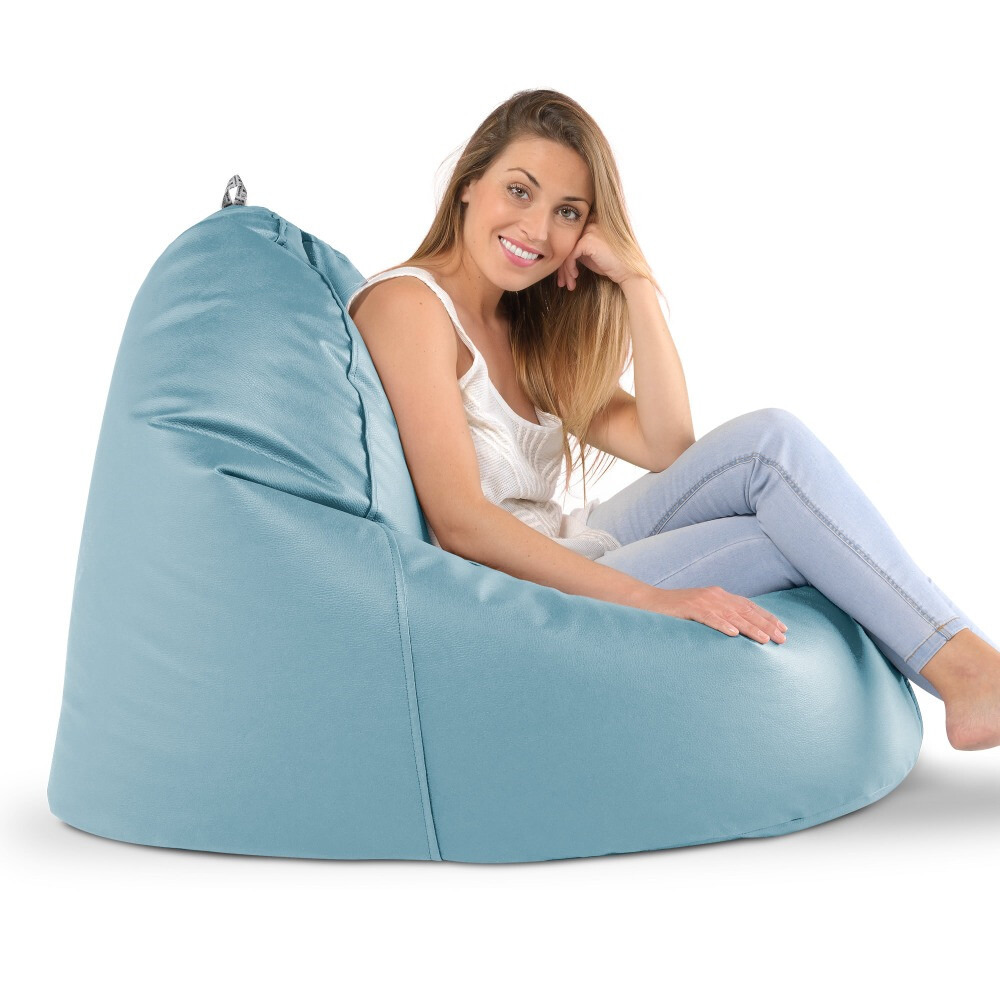 Puff Lounge Polipiel Azul Cielo (7)