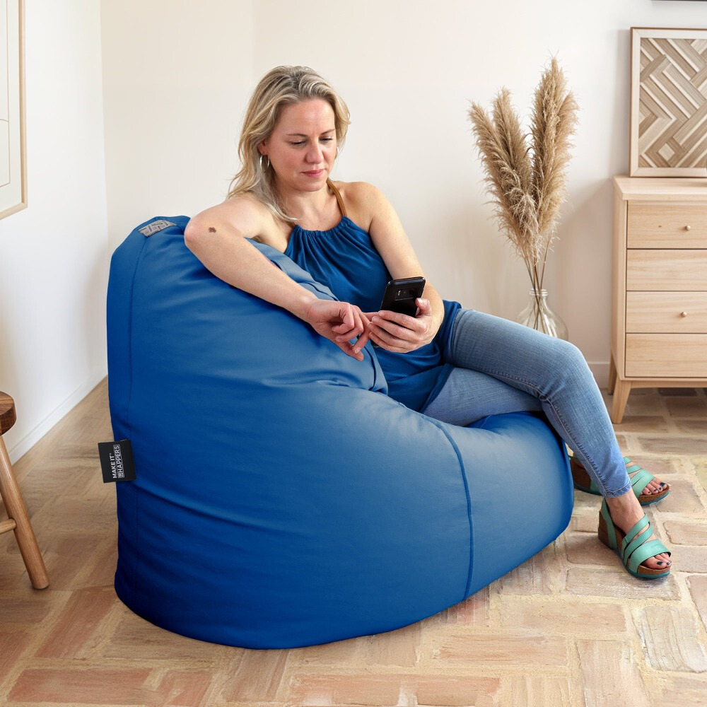 Puff Lounge Polipiel Azul (1)