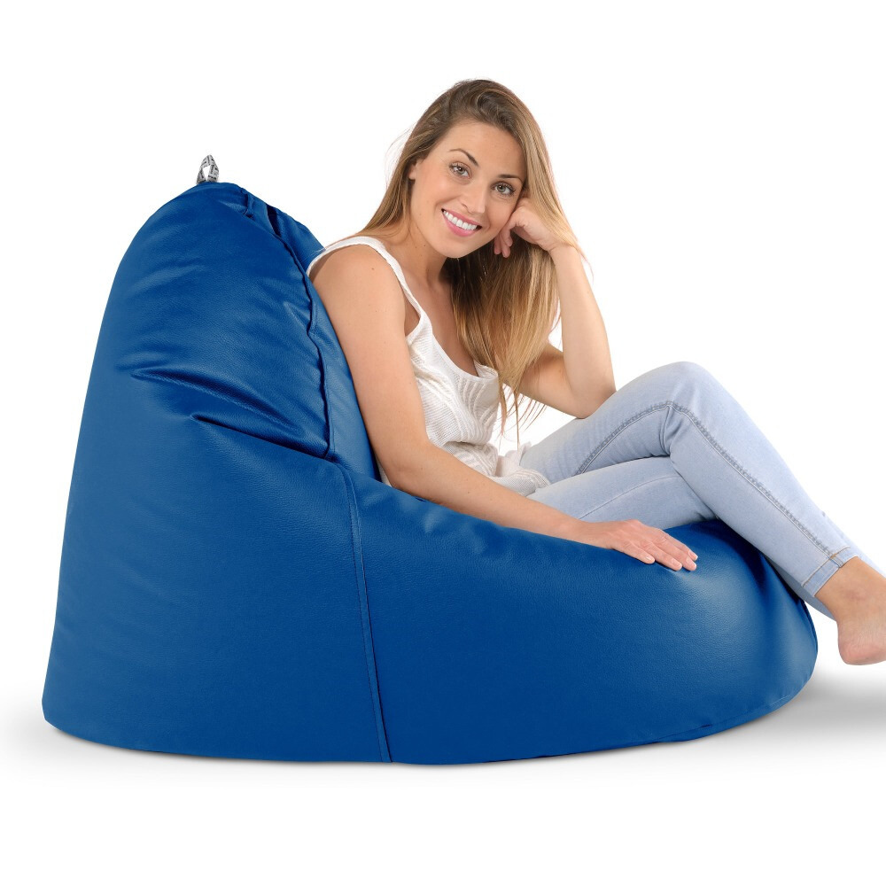 Puff Lounge Polipiel Azul (7)