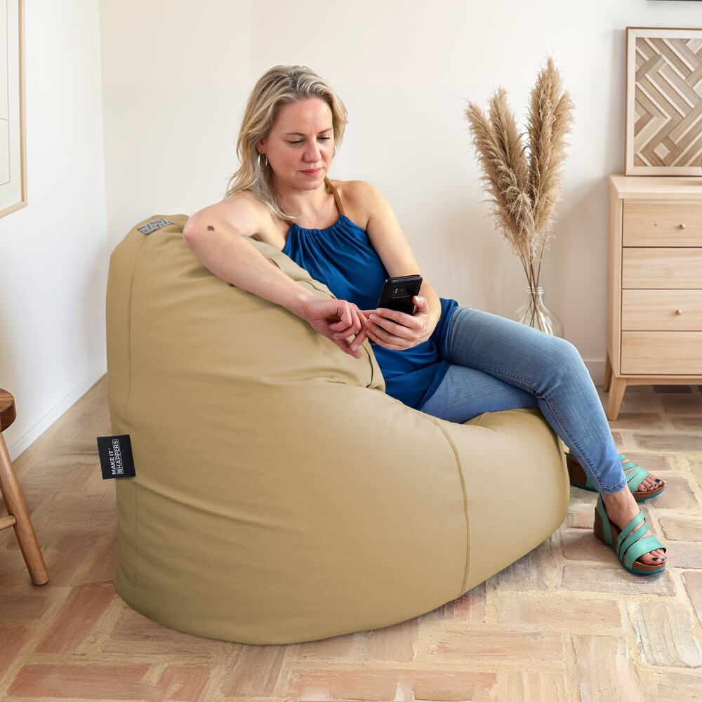Puff Lounge Polipiel Beige (1)