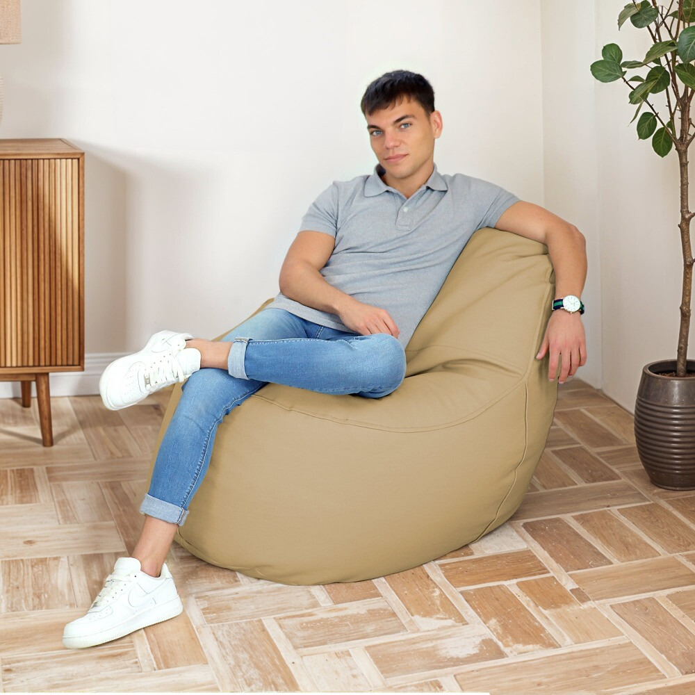 Puff Lounge Polipiel Beige (3)