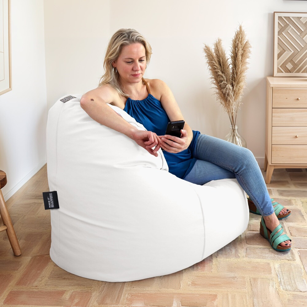 Puff Lounge Polipiel Blanco (1)