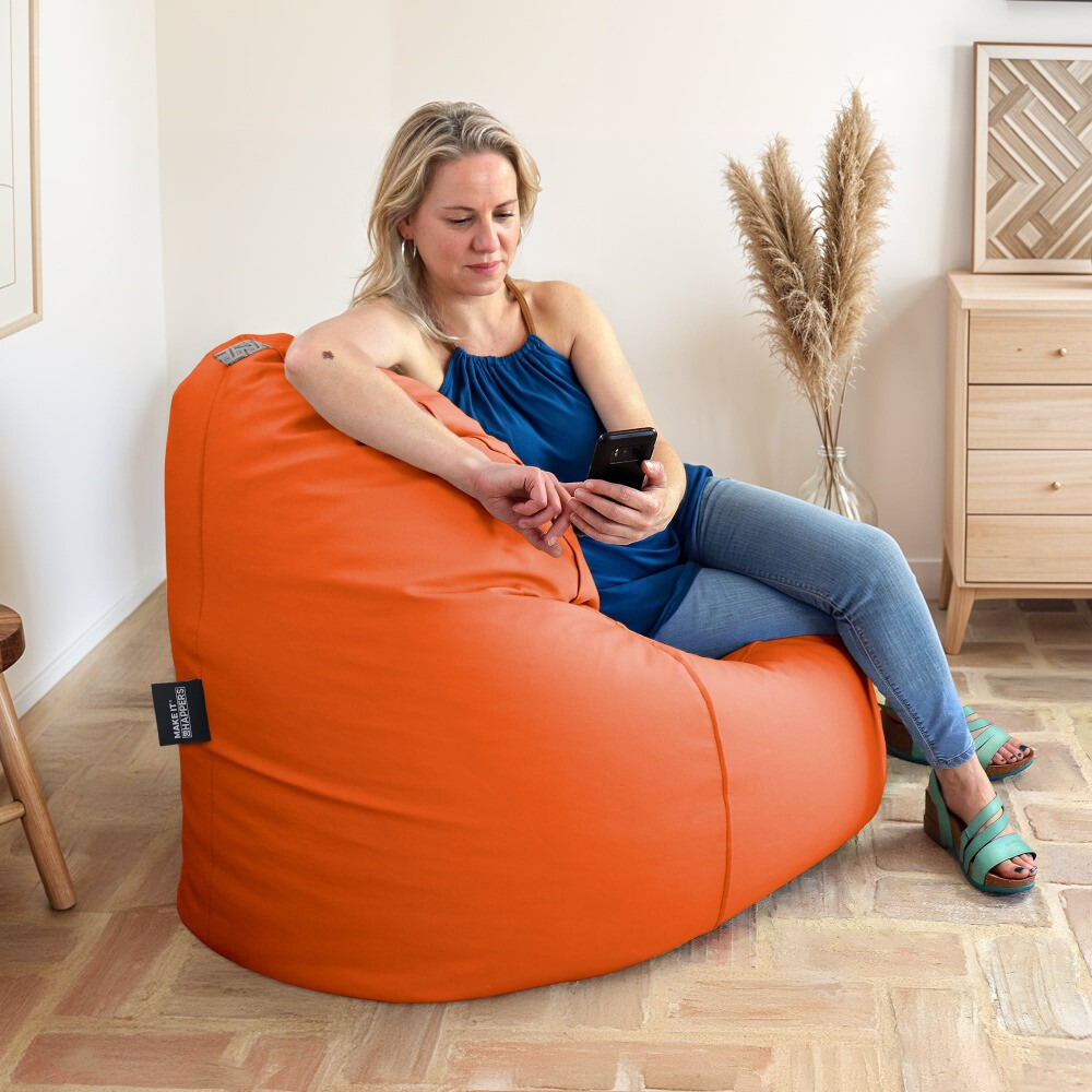 Puff Lounge Polipiel Naranja (1)