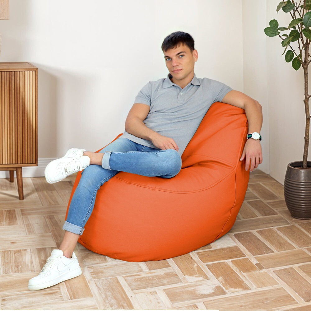 Puff Lounge Polipiel Naranja (3)