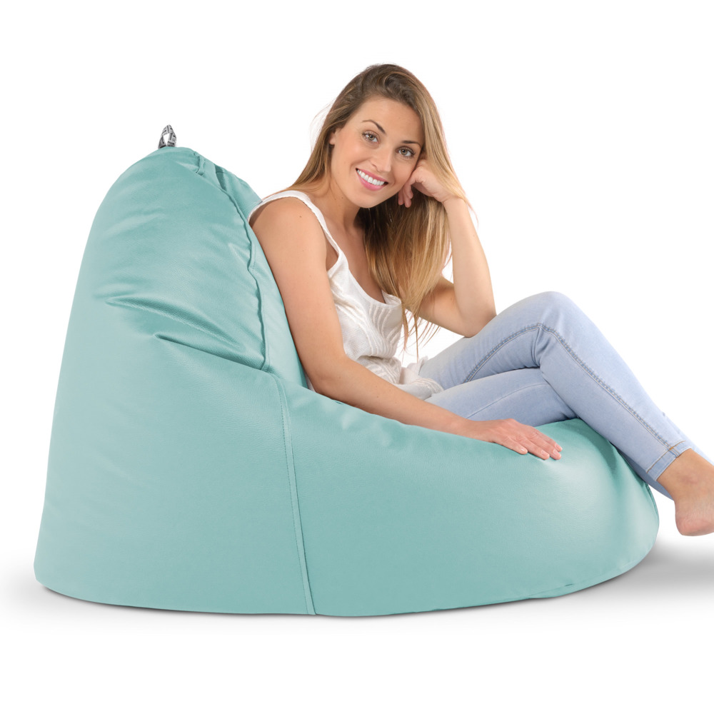 Puff Lounge Polipiel para Exterior o Interior Azul Cielo (7)