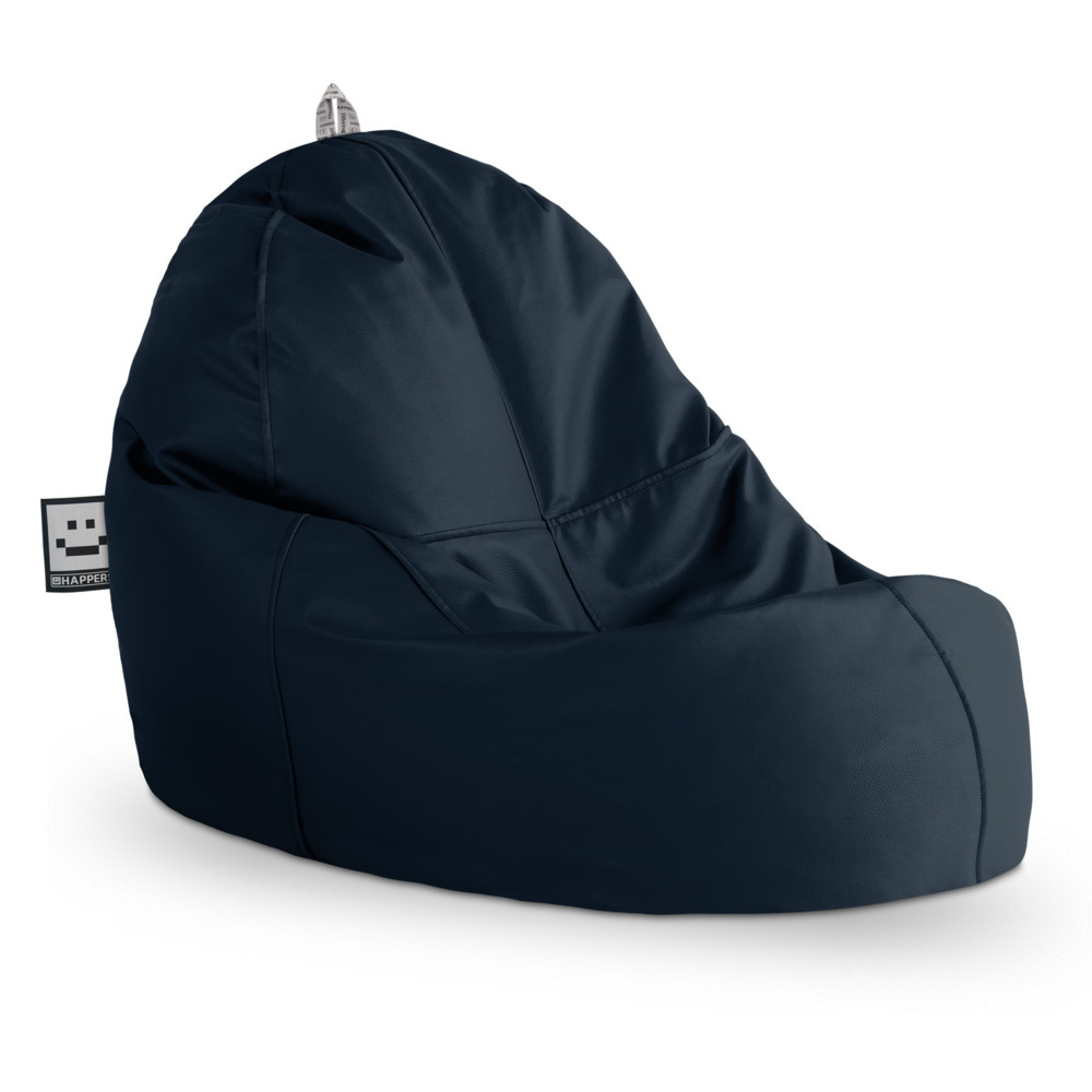 Puff Lounge Polipiel para Exterior o Interior Azul Oscuro ()