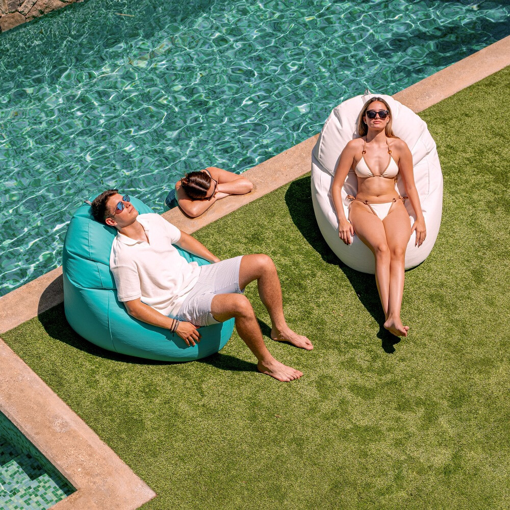 Puff Lounge Polipiel para Exterior o Interior Crudo (5)
