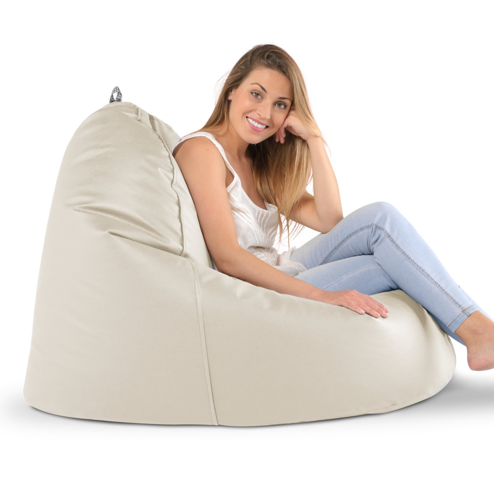 Puff Lounge Polipiel para Exterior o Interior Crudo (7)