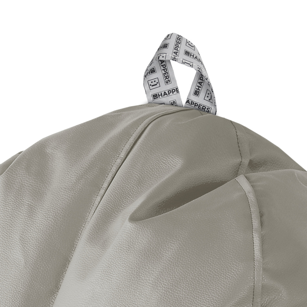Puff Lounge Polipiel para Exterior o Interior Gris Claro (9)