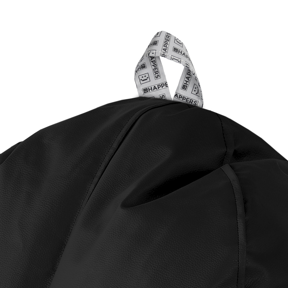Puff Lounge Polipiel para Exterior o Interior Negro (8)