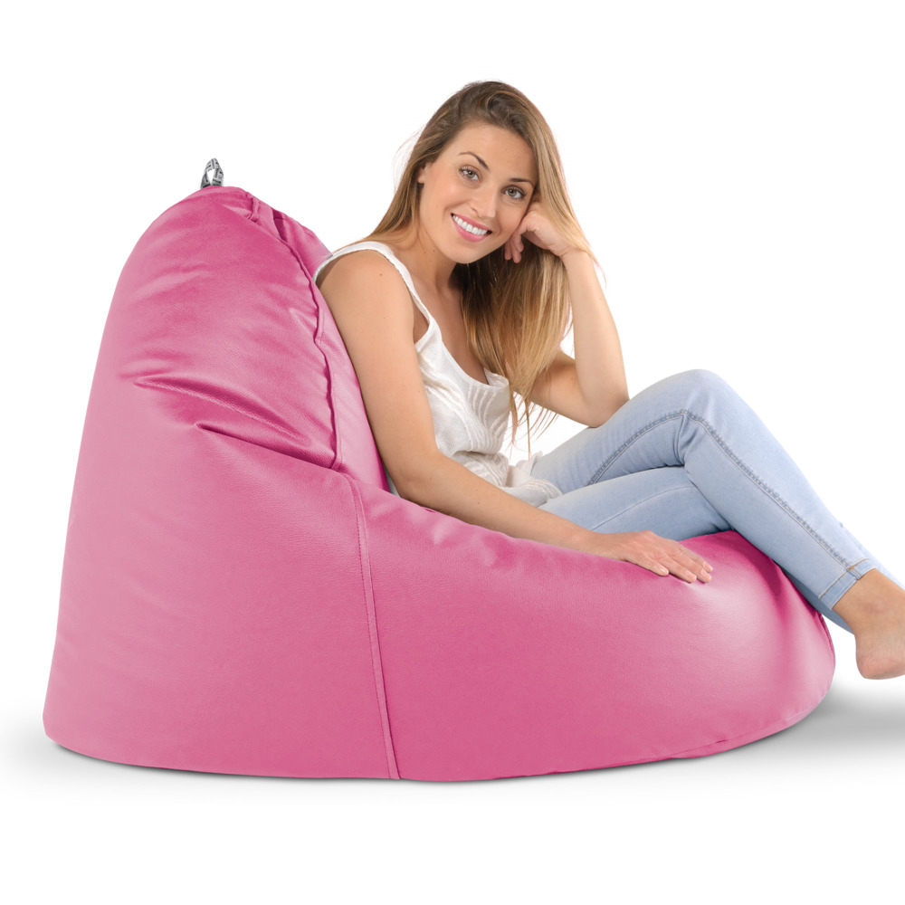Puff Lounge Polipiel para Exterior o Interior Rosa (7)