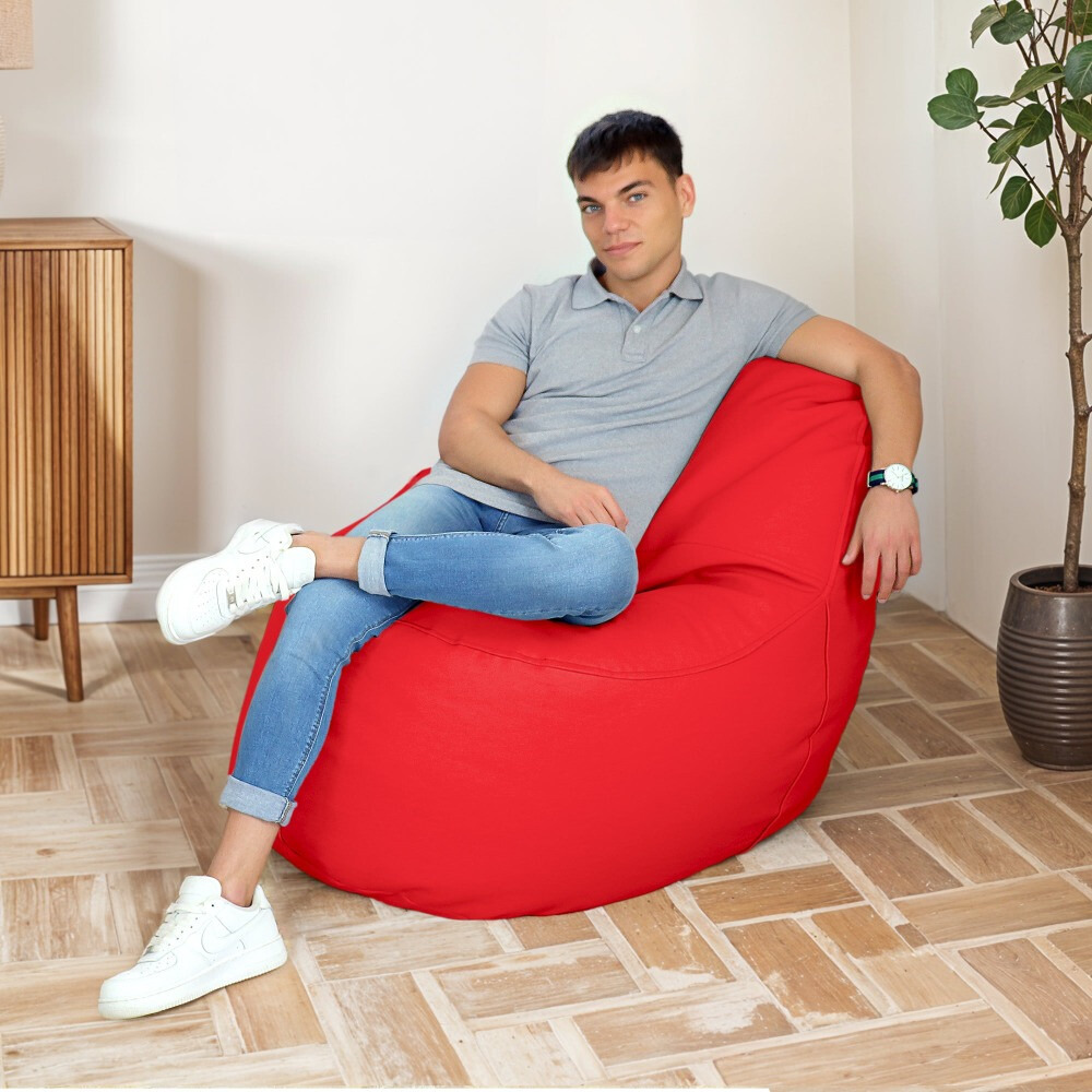 Puff Lounge Polipiel Rojo (3)