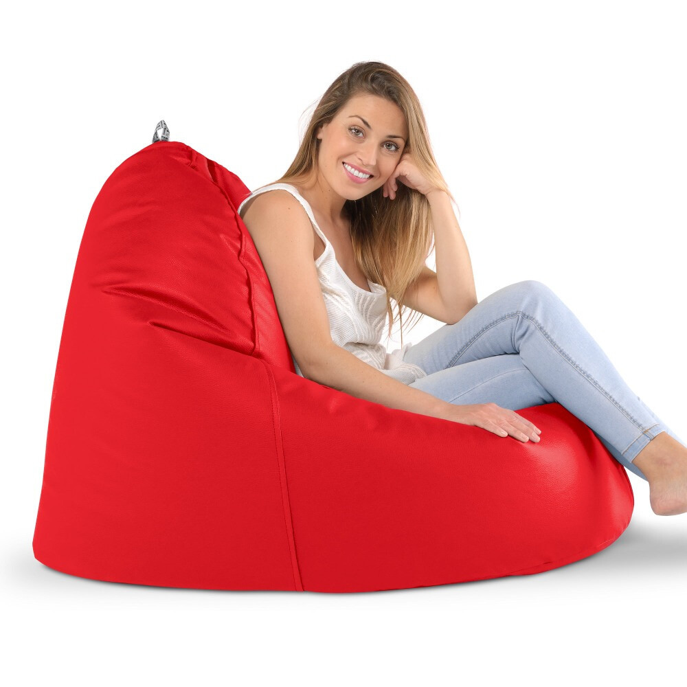 Puff Lounge Polipiel Rojo (7)