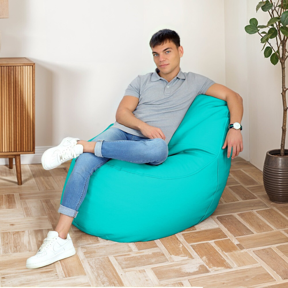Puff Lounge Polipiel Turquesa (3)