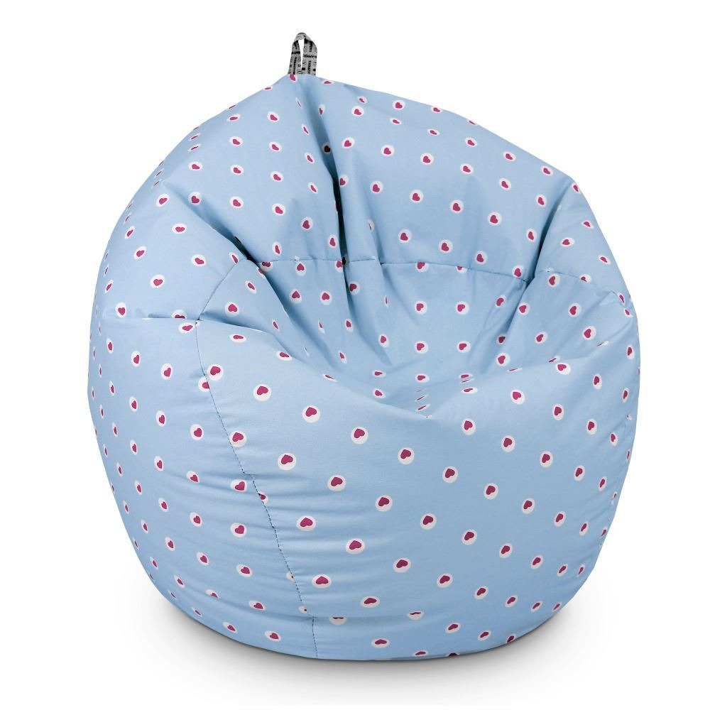 Pouf per Bambini a Fantasia Cuori blu Happers