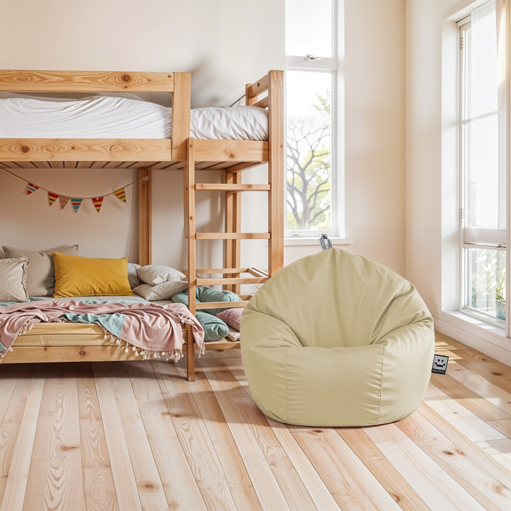 Pouf per Bambini in Similpelle Beige (4)