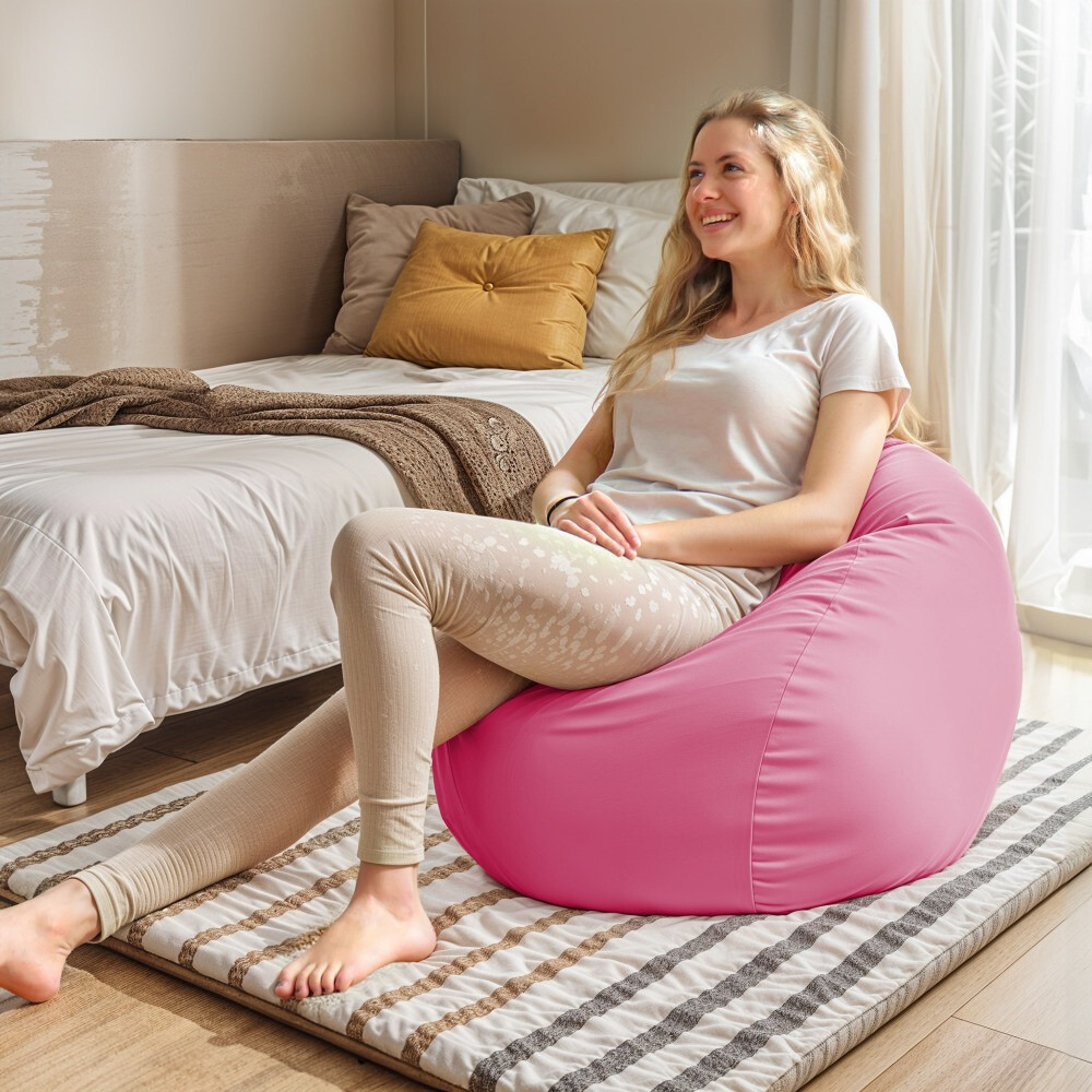 Pouf per Bambini in Similpelle Fucsia (2)