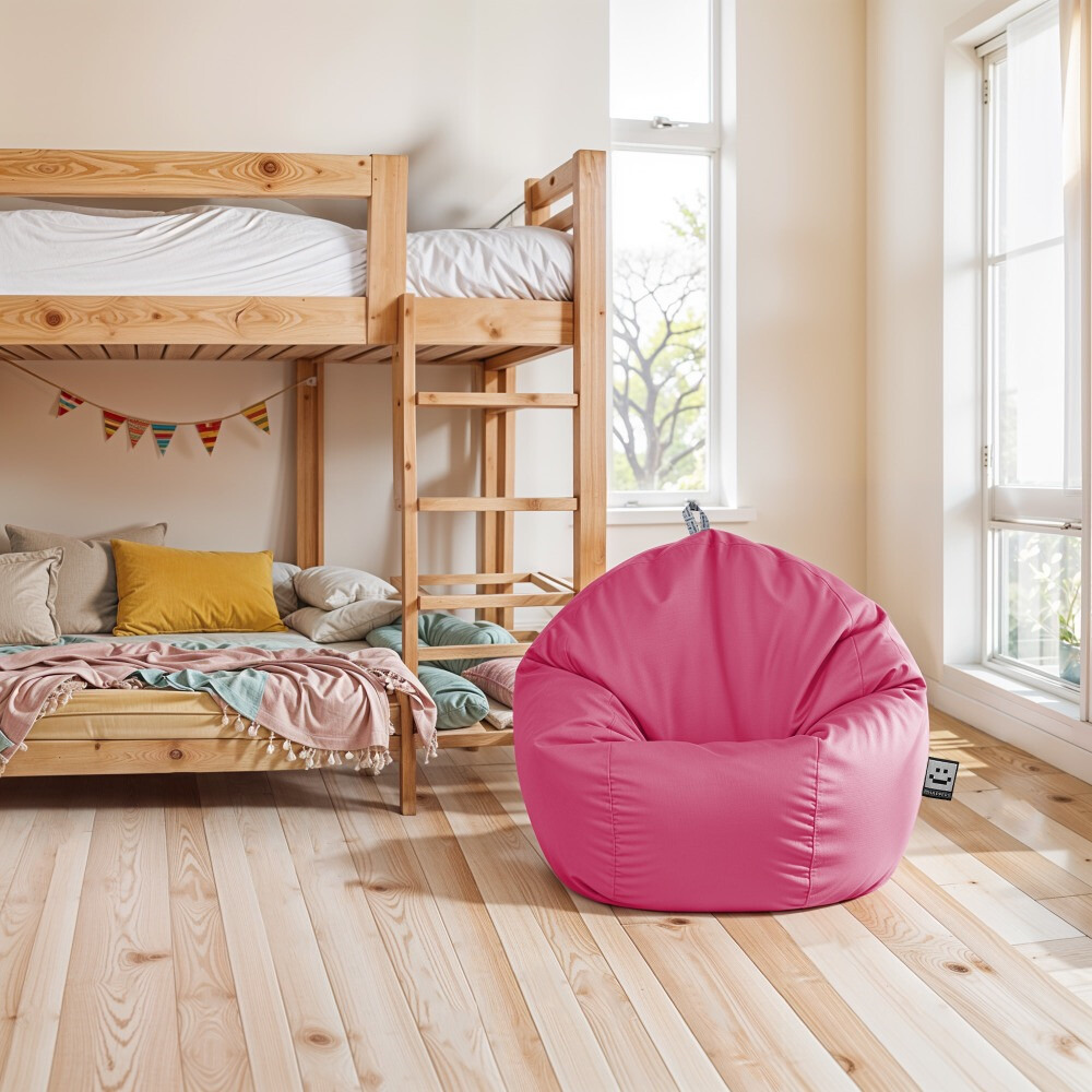 Pouf per Bambini in Similpelle Fucsia (4)