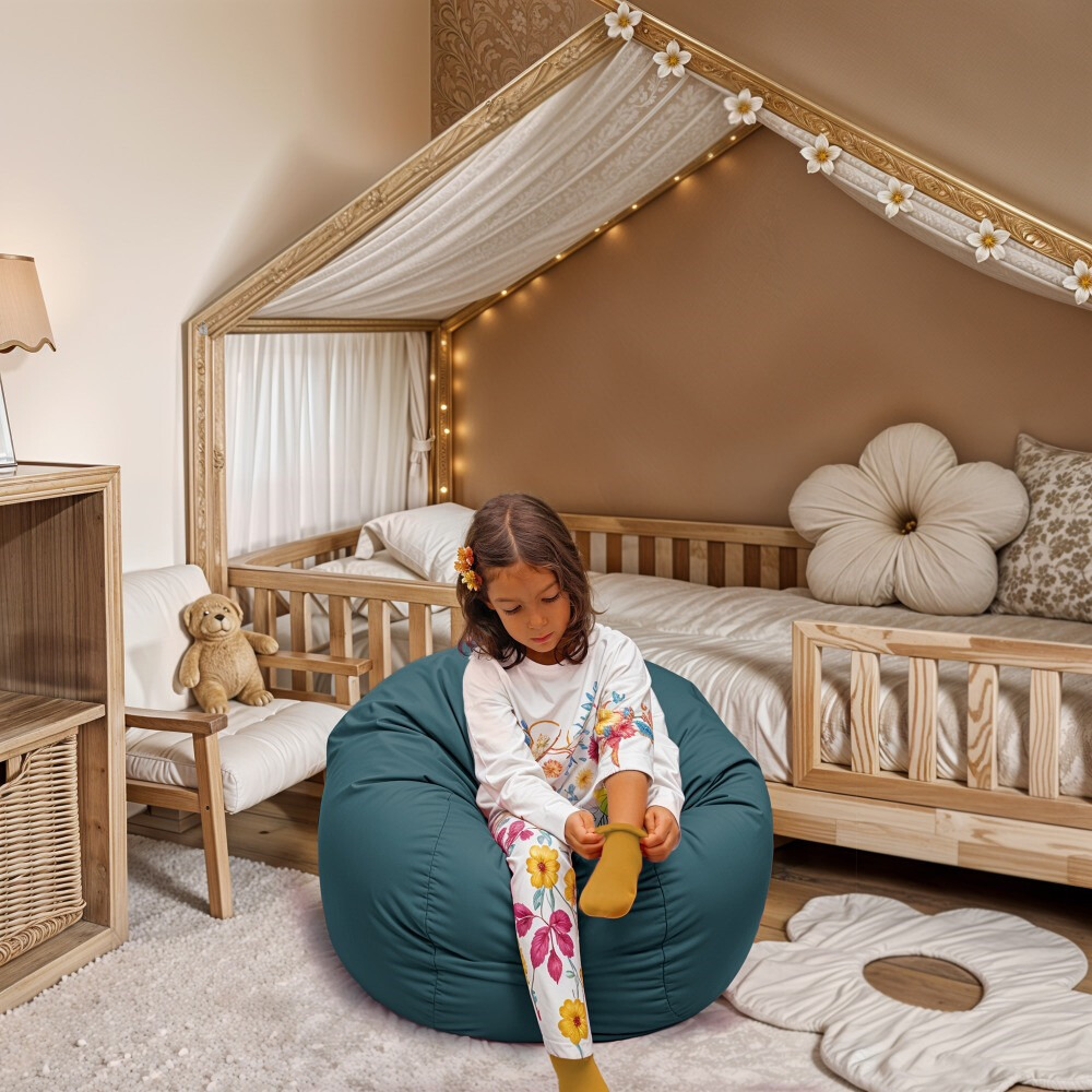 Pouf per Bambini in Similpelle Ghiacciaio (1)