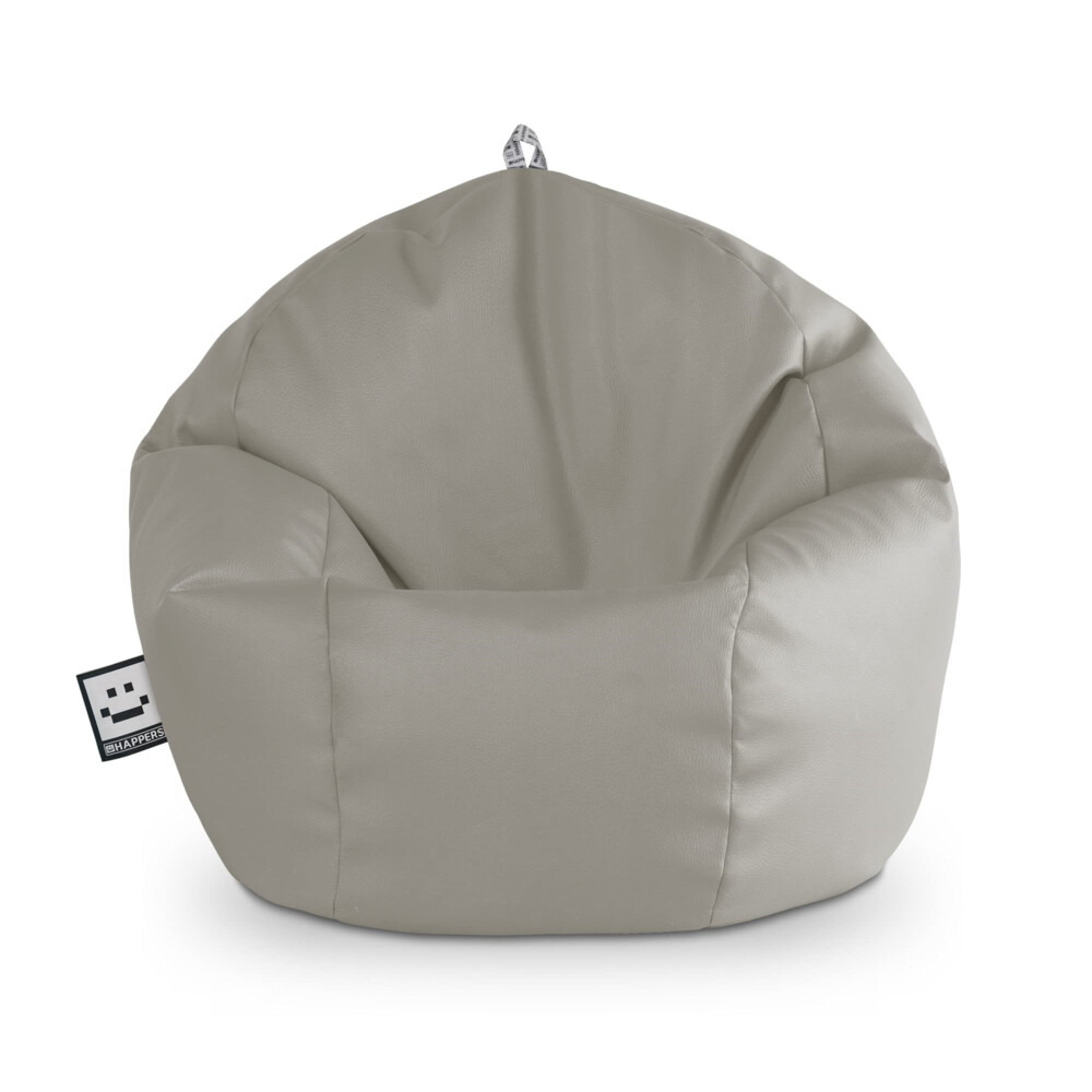 Pouf per Bambini in Similpelle Grigio Chiaro Happers