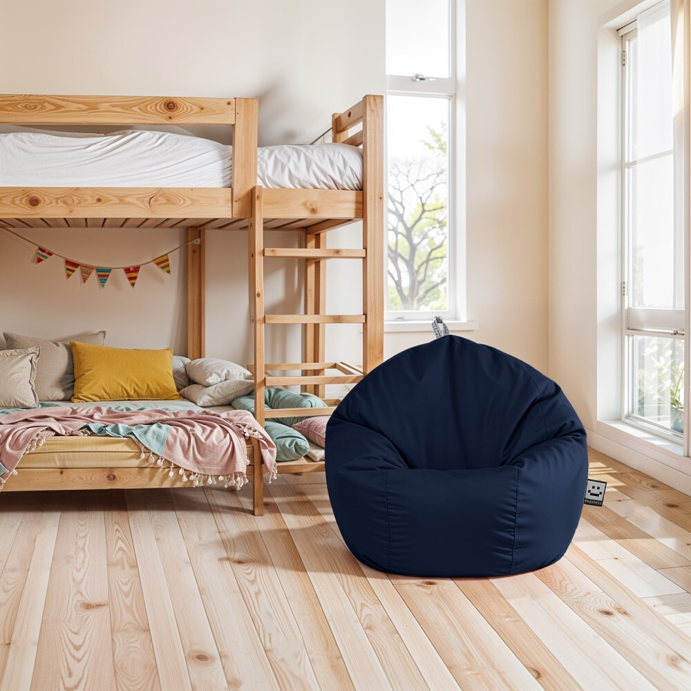 Pouf per Bambini in Similpelle Blu Intenso (4)