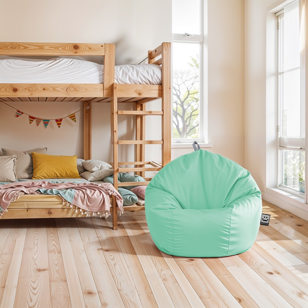 Pouf per Bambini in Similpelle Menta (4)