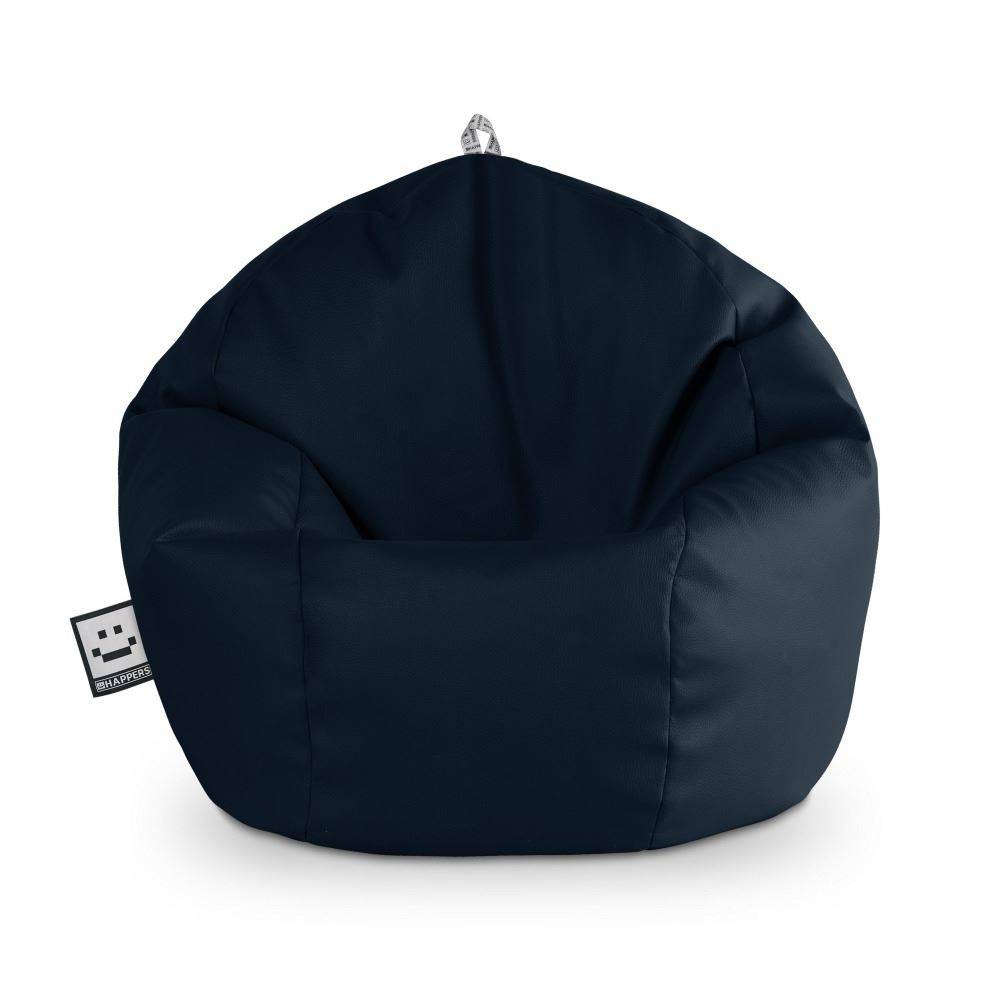 Puff Pelota Polipiel para Exterior o Interior Azul Oscuro ()