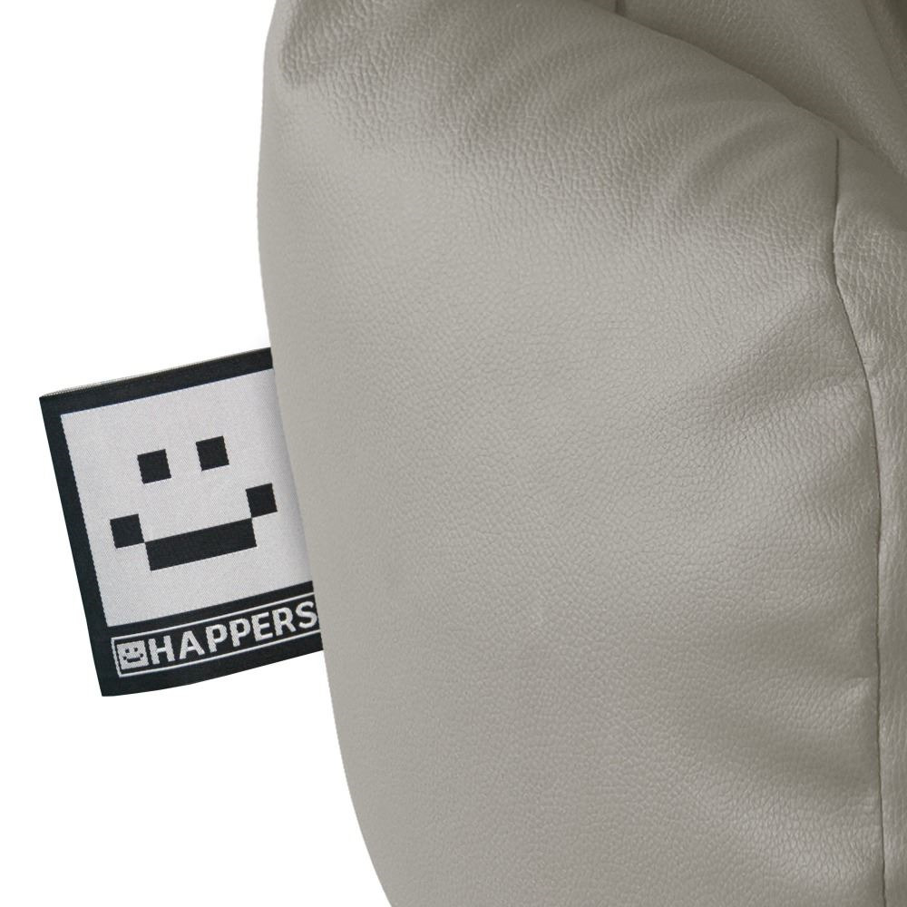Puff Pelota Polipiel para Exterior o Interior Gris Claro (4)