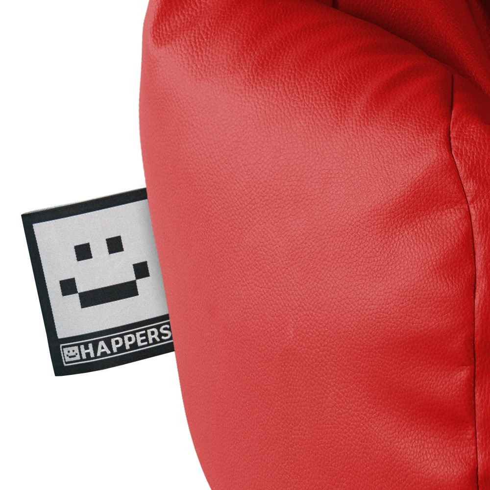 Puff Pelota Polipiel para Exterior o Interior Rojo (4)