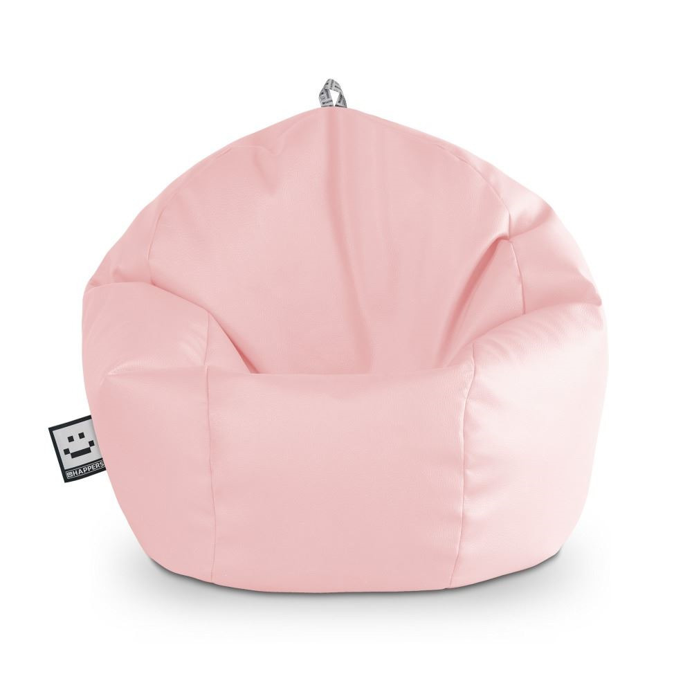 Pouf per Bambini in Similpelle Rosa Happers