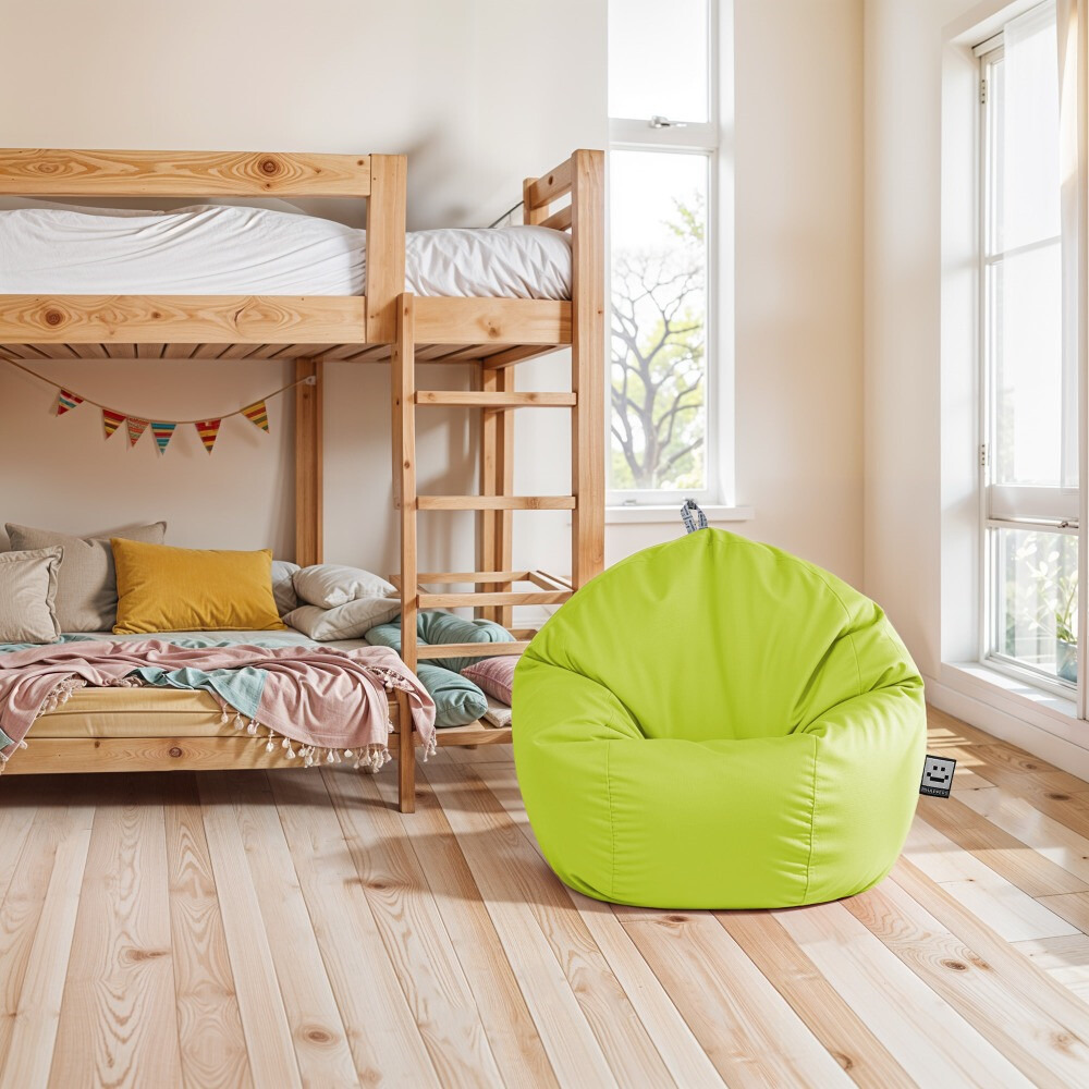 Pouf per Bambini in Similpelle Verde (4)