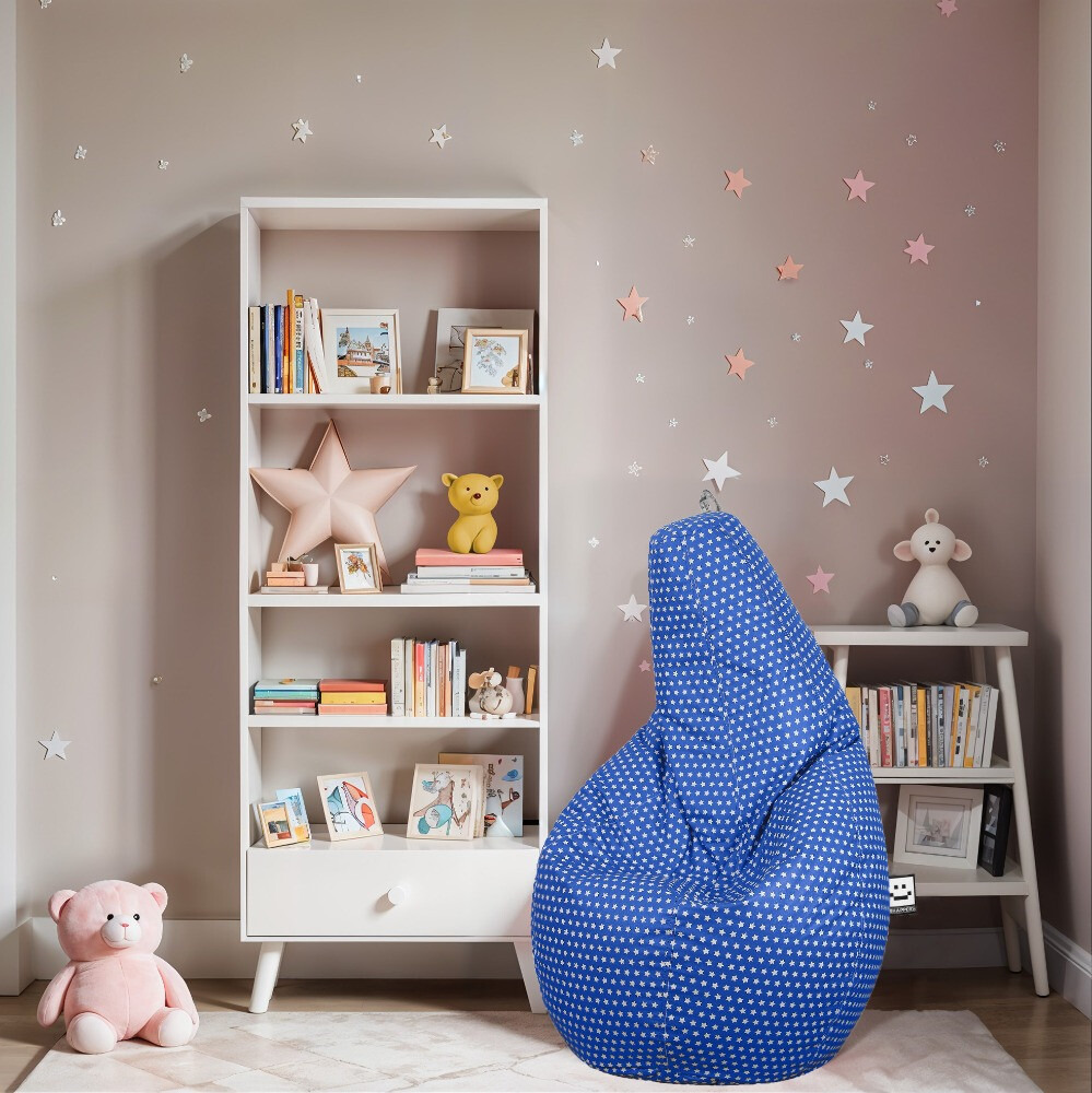 Poltrona Sacco a Fantasia Stars Blu Happers (1)