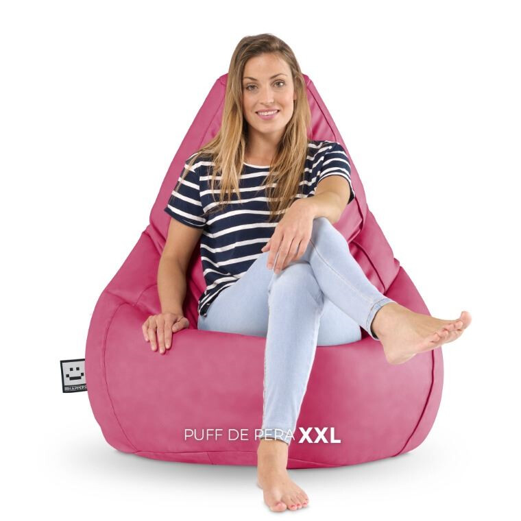 Pouf Poltrona Sacco in Similpelle Fucsia (1)