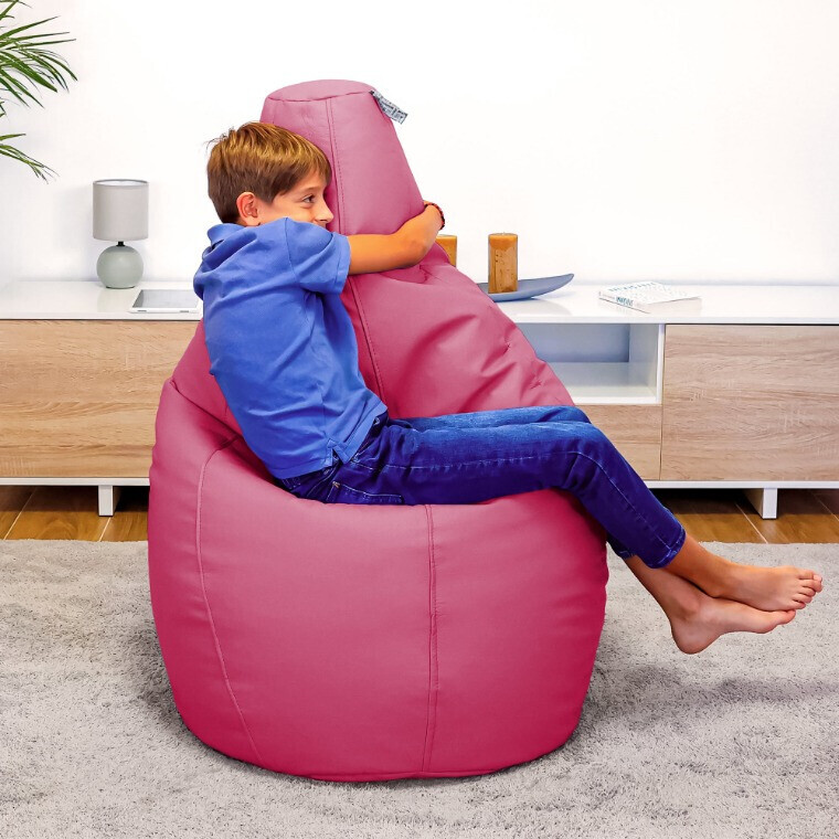 Pouf Poltrona Sacco in Similpelle Fucsia (6)