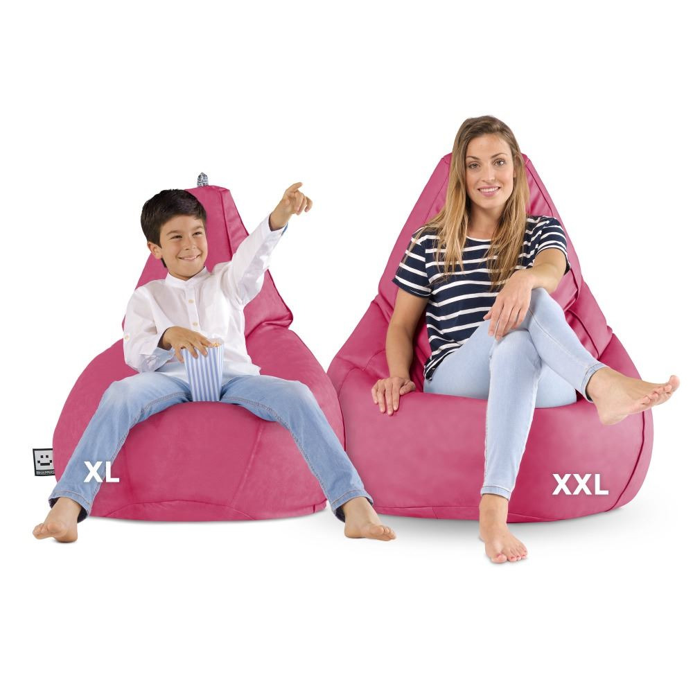 Pouf Poltrona Sacco in Similpelle Fucsia (4)