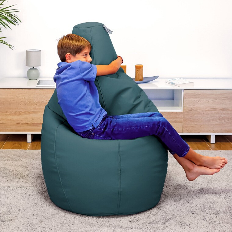 Pouf Poltrona Sacco in Similpelle Ghiacciaio (6)
