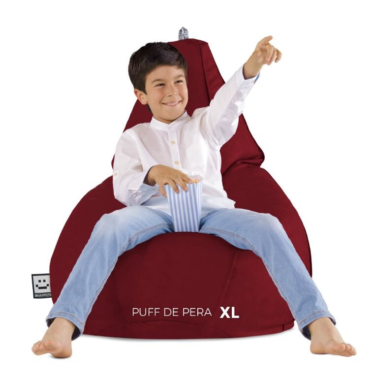 Pouf Poltrona Sacco in Similpelle Granato (5)