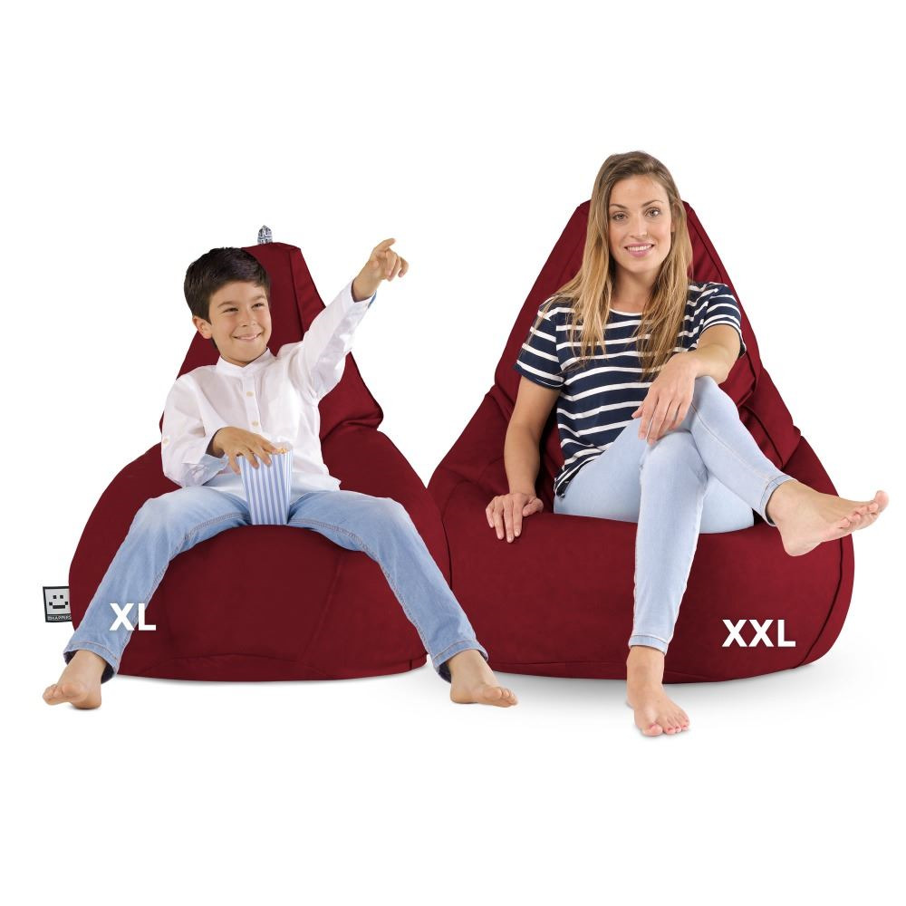 Pouf Poltrona Sacco in Similpelle Granato (4)