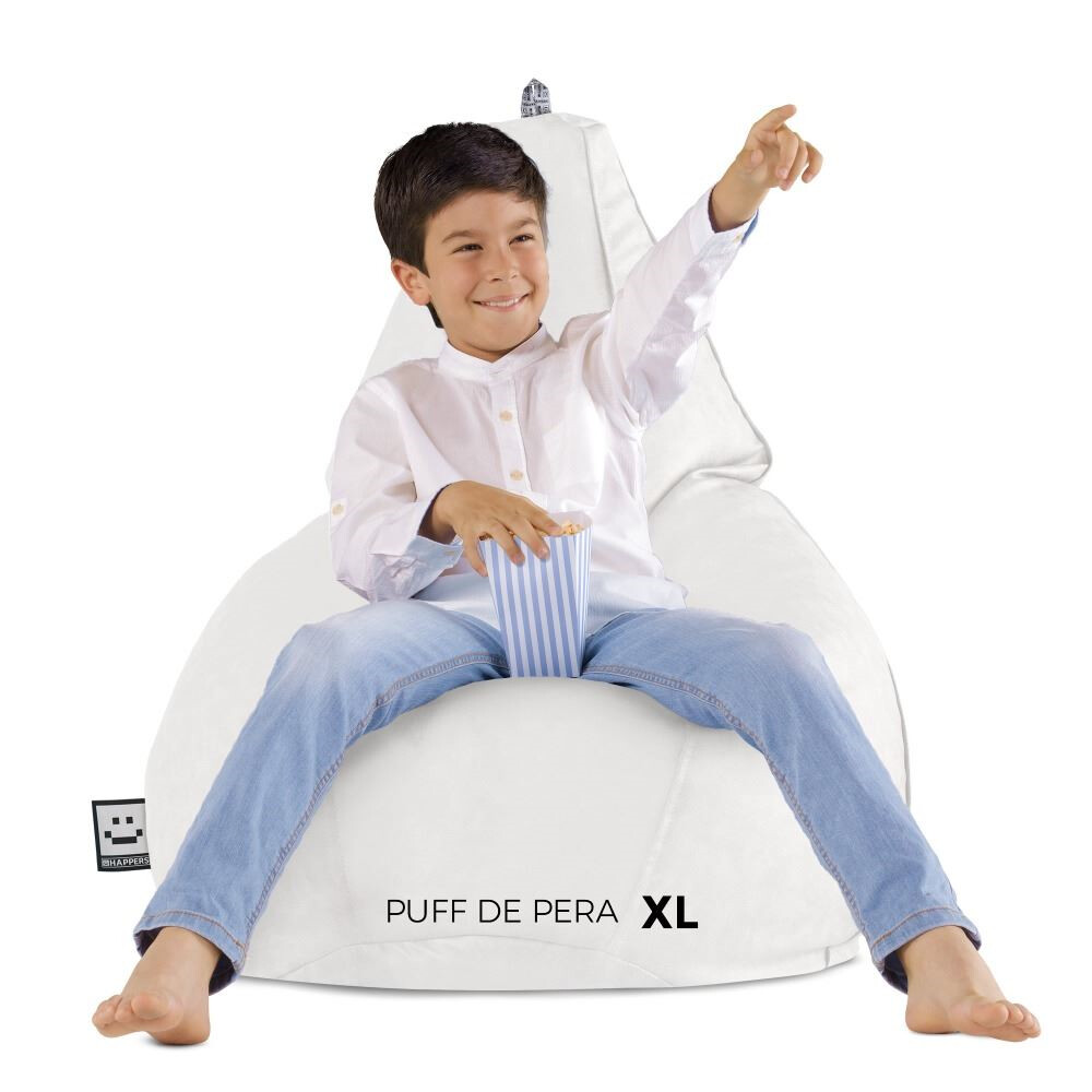 Pouf Poltrona Sacco in Similpelle Bianco (5)